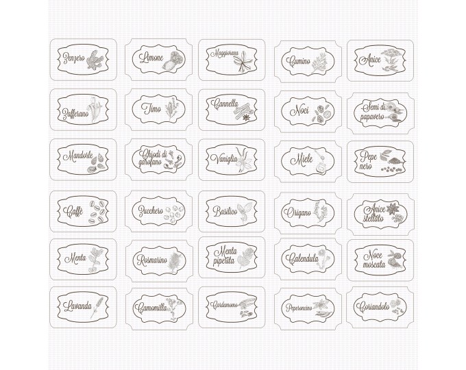 SAVITA 432 pezzi 3,5 cm Etichette Spezie, Etichette Adesive Rotonde  Eetichette Spezie Adesive Impermeabili Etichette da Cucina Adesivi per  Spezie per l'Organizzazione di Scaffali per Spezie (Nero) : : Casa  e cucina