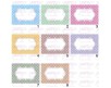 16 etichette adesive rettangolari personalizzate 8 colori 50 font scuola ufficio casa quaderni libri barattoli vasetti conserve poliestere