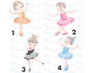 10 cartellini tag biglietti ballerine danza classica personalizzati bomboniere segnaposto battesimo nascita compleanno cresima comunione