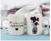 Tazza mug personalizzata regalo per la mamma con mamma con i bambini su un lato e frase personalizzate idea regalo festa della mamma