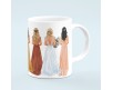 Tazza mug regalo per damigella o testimone, con frase personalizzata, ricordo nozze, personalizzata capelli abito e carnagione