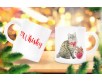 Tazza mug personalizzata con gatti mici micetti natalizi con nome o frase idea regalo natale amanti degli animali gattofili