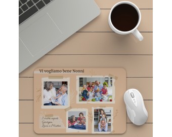 Tappetino per mouse con collage di foto frase personalizzata Idea regalo festa dei nonni compleanno anniversario nonna nonno ti voglio bene