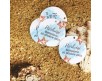 20 cartellini tag tema mare bigliettini tondi personalizzati bomboniere segnaposto cerimonie matrimonio comunione battesimo nozze argento