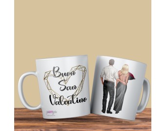 Tazza mug personalizzata per gli innamorati disegno di coppia frase personalizzata idea regalo fidanzata san valentino anniversario ti amo