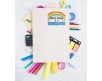 15 etichette adesive scolastiche con disegni e personalizzate con nome e classe per quaderni, libri, blocchi appunti, 8 soggetti diversi