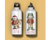 Borraccia natalizia personalizzata con personaggio e nome Bottiglia alluminio acqua riutilizzabile ecologica sport tempo libero ufficio
