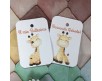 10 cartellini tag biglietti giraffe personalizzati bomboniere segnaposto battesimo nascita babyshower compleanno cresima comunione