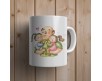 Tazza mug personalizzata con disegni di papà con i bambini e frase personalizzata idea regalo festa del papà